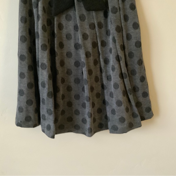 Eva Franco Polkadot Knit Pleated Circle Skater Skirt - Picture 3 of 10